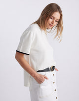 Frenchie Cotton Cashmere Tee - White