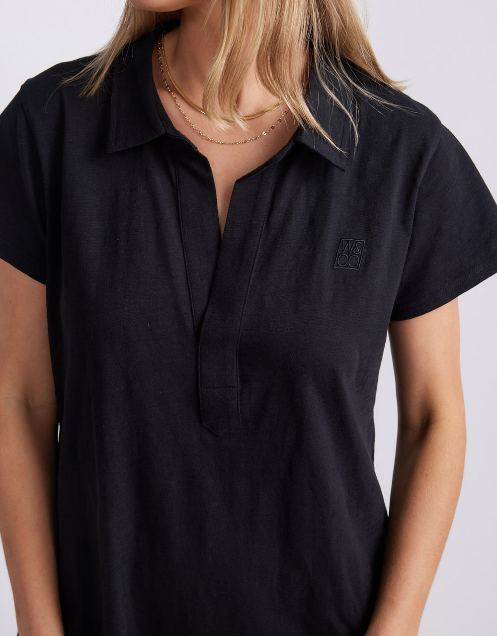 Olivia Polo Tee Dress - Black