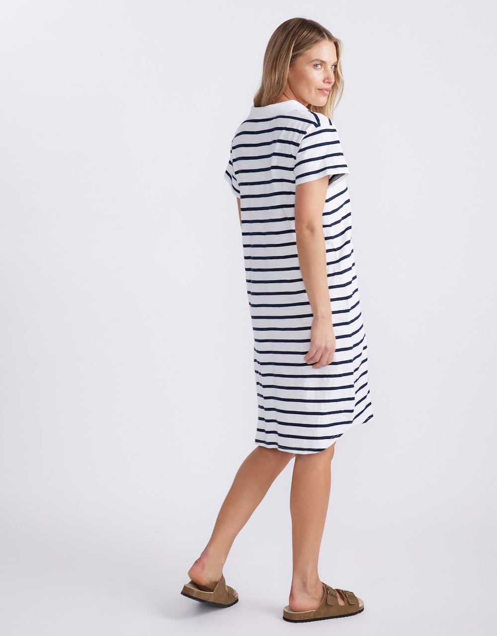 Olivia Polo Tee Dress - Navy/White Stripe