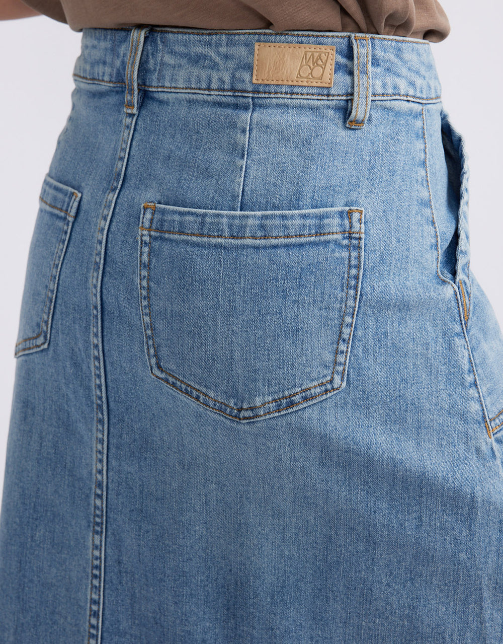 Stevie Denim Skirt - Mid Wash