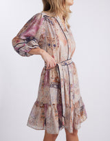 The Marrakesh 3/4 Sleeve Dress - Mosaic