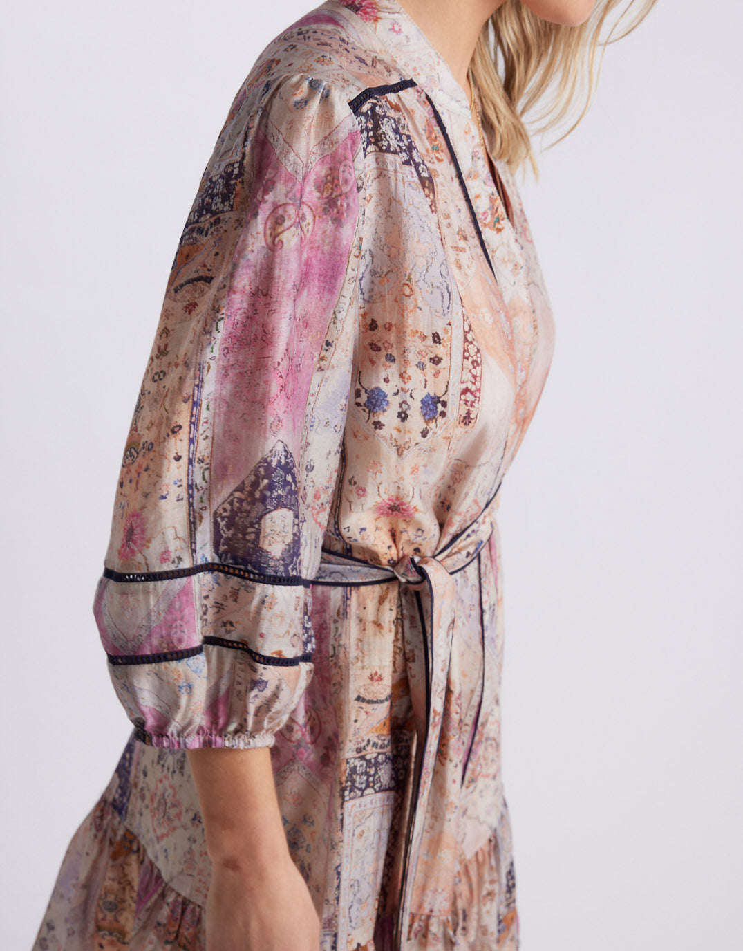 The Marrakesh 3/4 Sleeve Dress - Mosaic