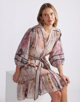 The Marrakesh 3/4 Sleeve Dress - Mosaic