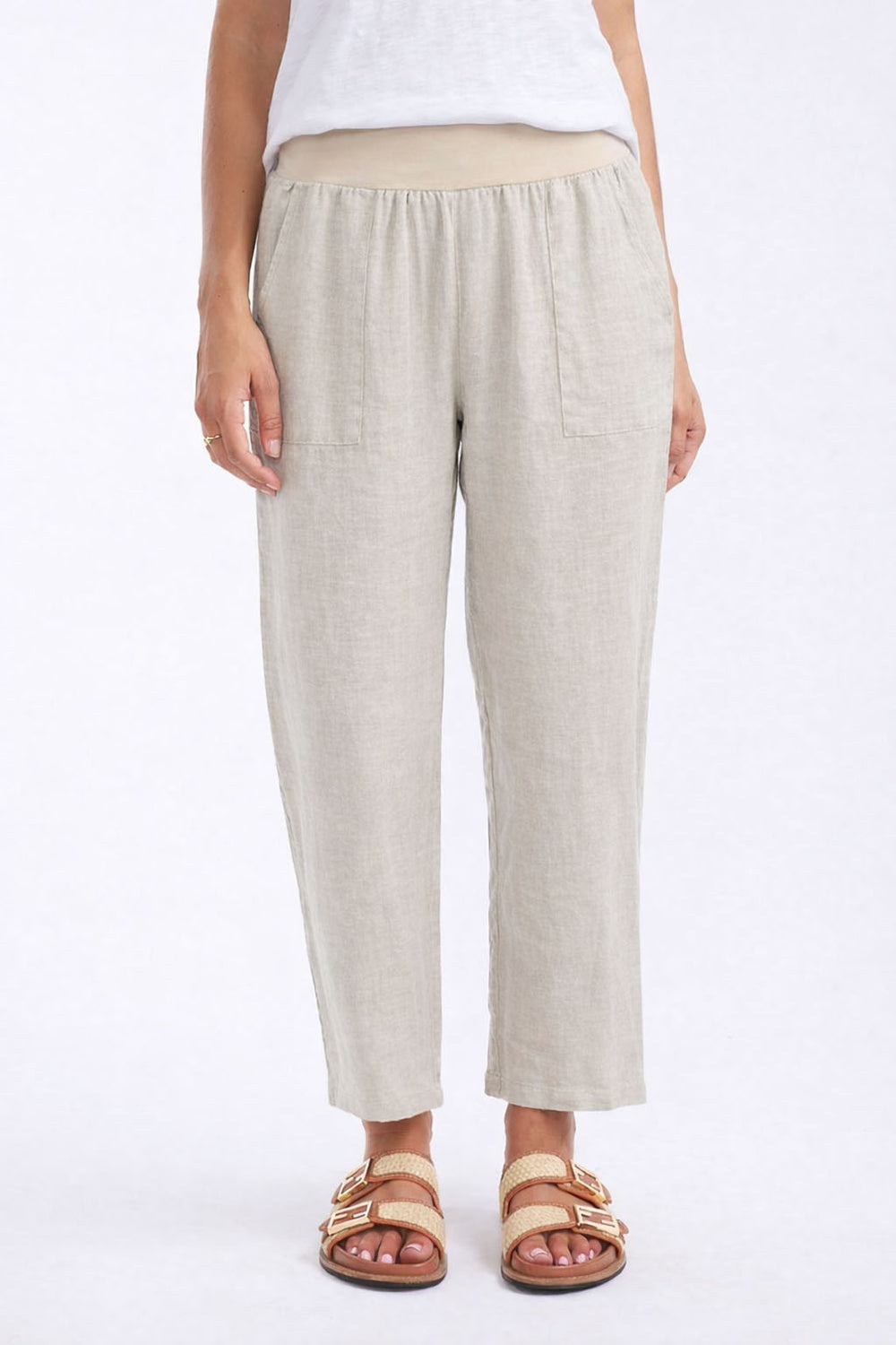 Sorrento Linen Pants - Beige