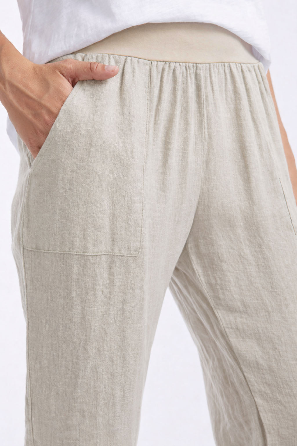 Sorrento Linen Pants - Beige
