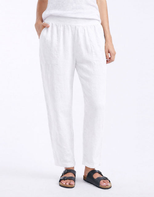 Sorrento Linen Pants - White