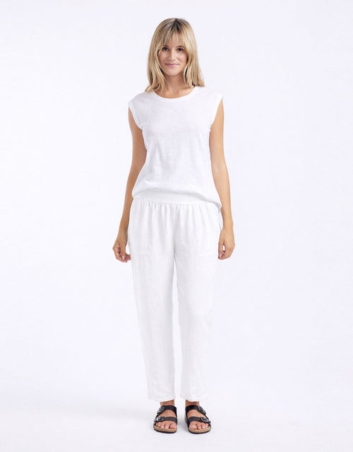 Sorrento Linen Pants - White
