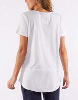 Fundamental Short Sleeve Rib Tee - White Elm