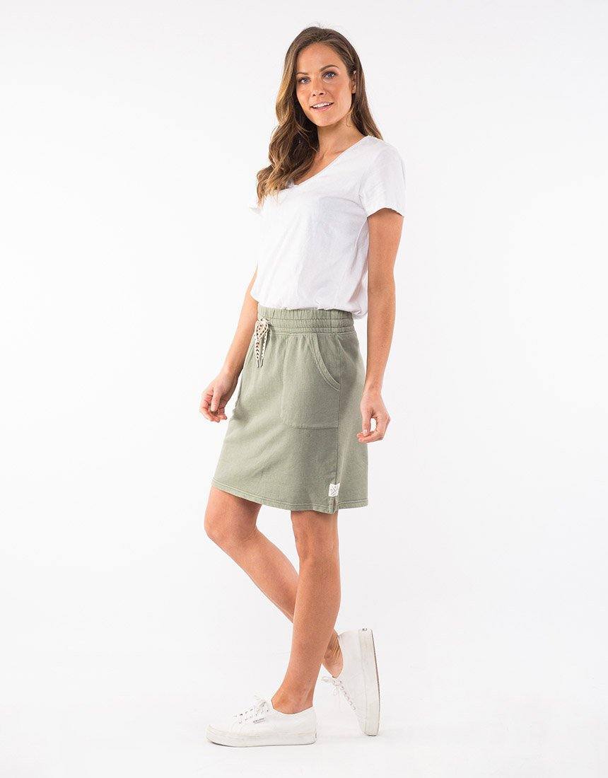 Elm - Cassie Skirt - Khaki - White & Co Living Skirts