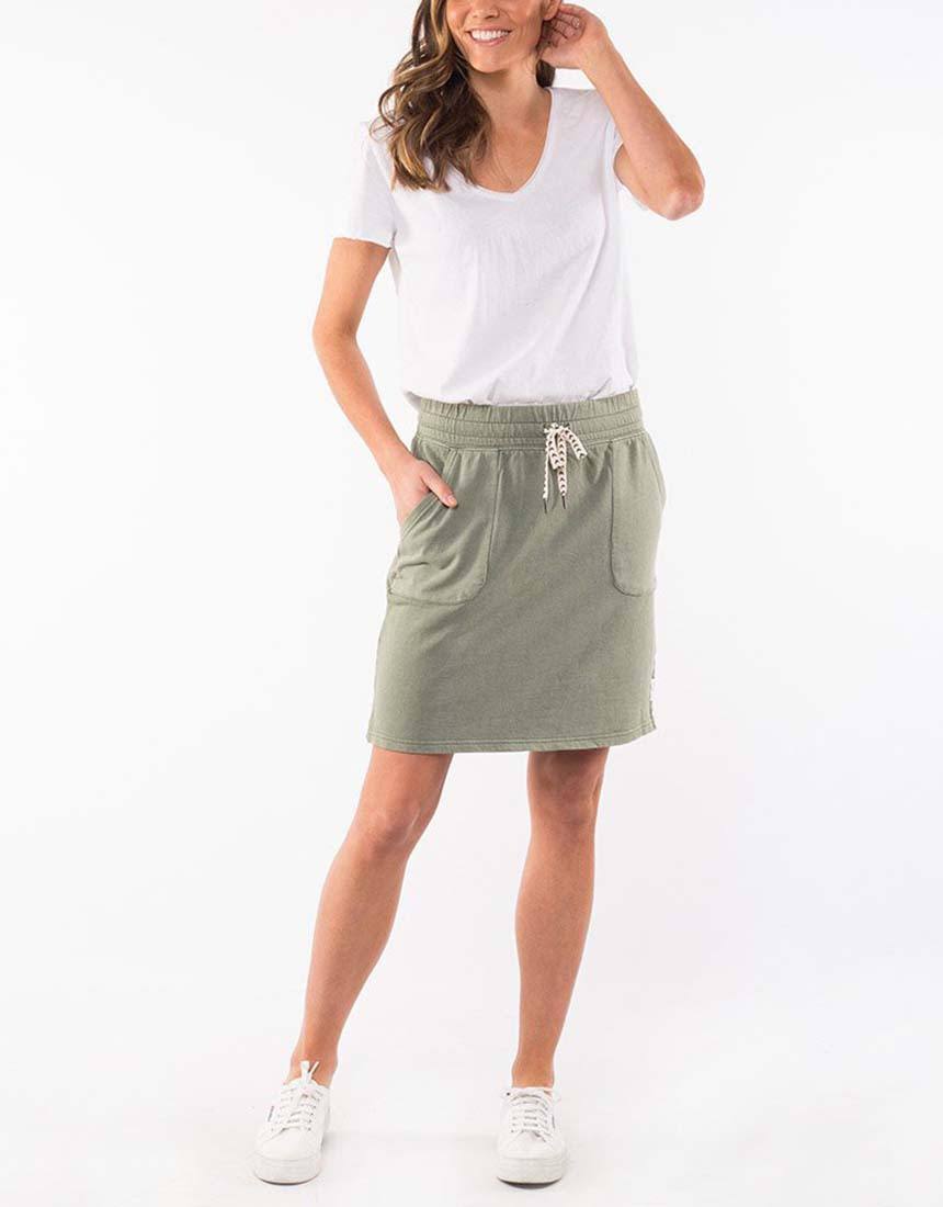 Elm - Cassie Skirt - Khaki - White & Co Living Skirts