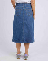Elm - Emily Denim Skirt - Mid Blue Wash - White & Co Living Skirts
