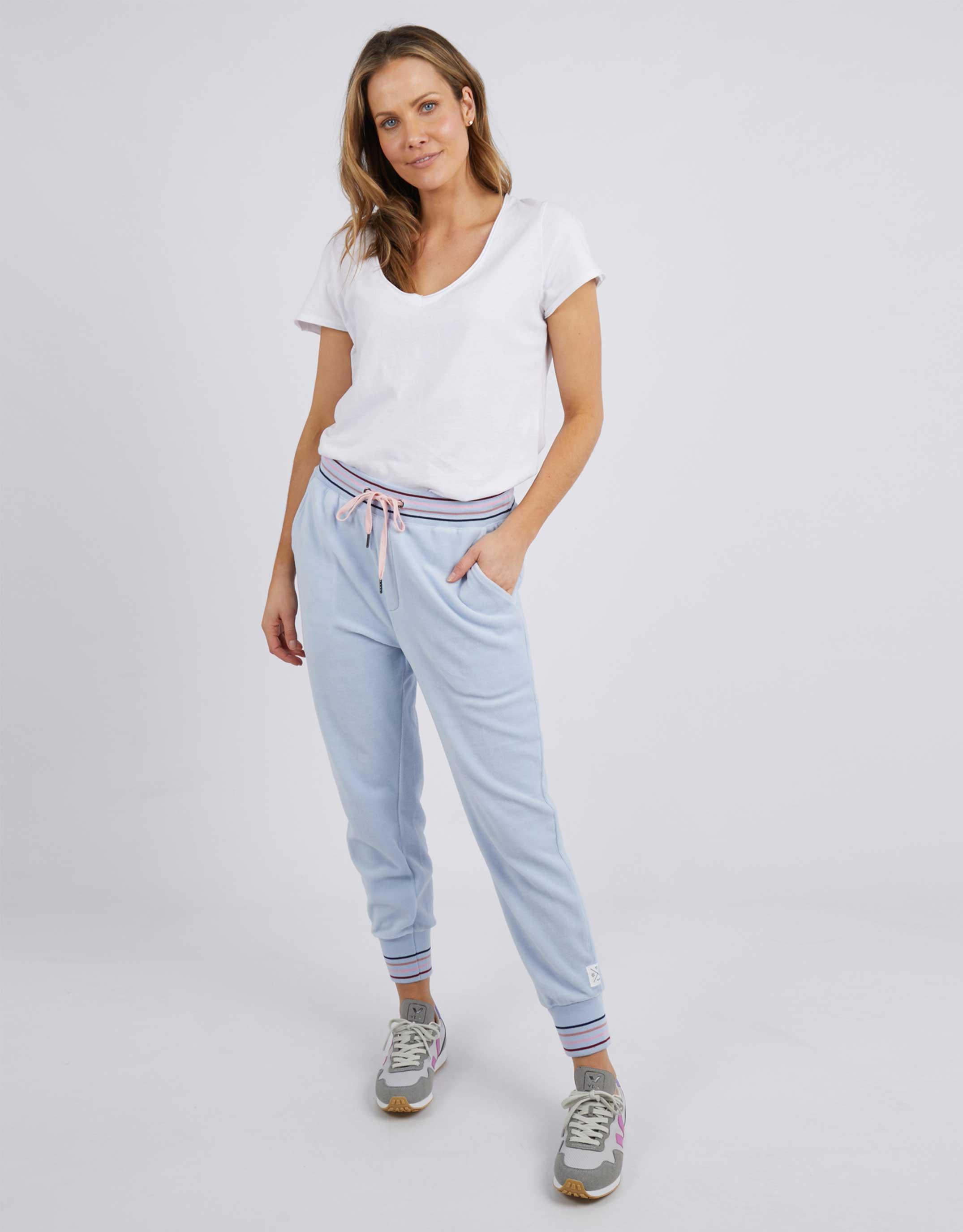 Plus Size Silvana Velour Pant - Sky Blue - White & Co Living