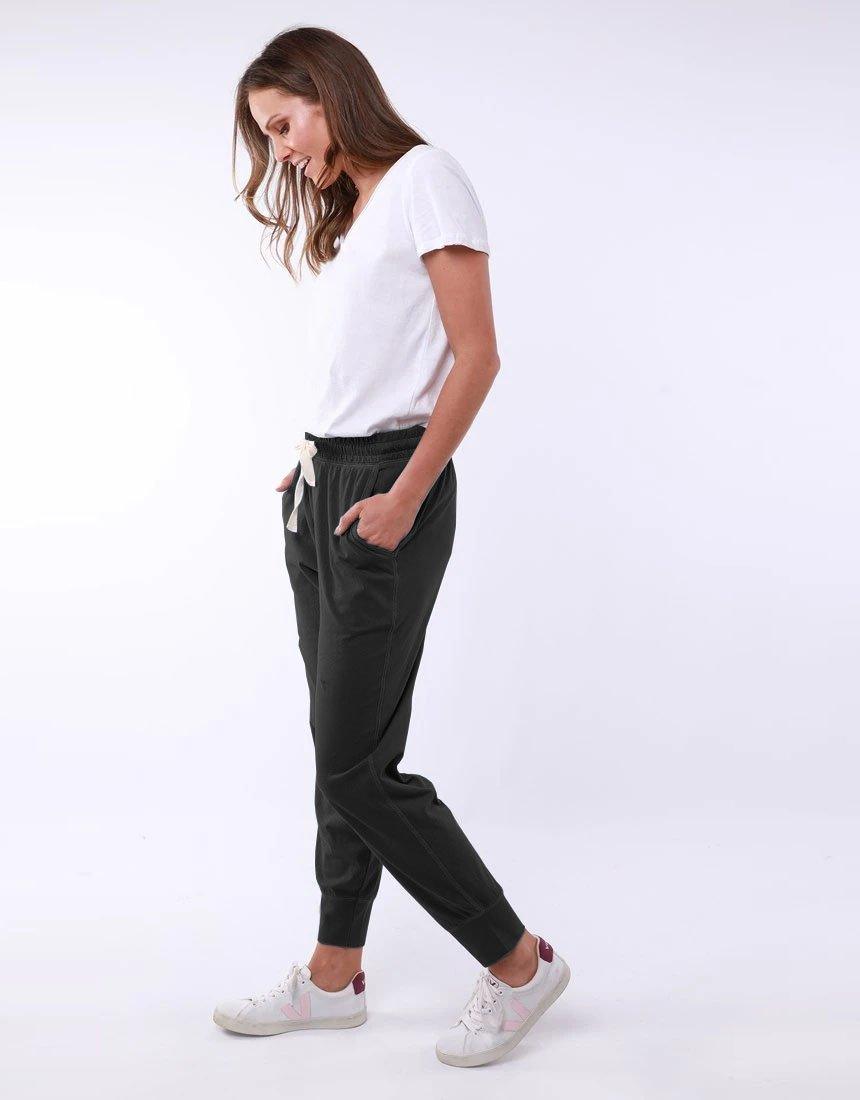Elm - Wash Out Lounge Pants - Washed Black - White & Co Living Pants