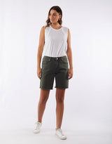 Foxwood - Aja Bermuda Shorts - Khaki - White & Co Living Shorts