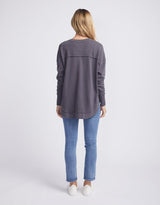 Foxwood - Delilah Crew - Coal - White & Co Living Jumpers