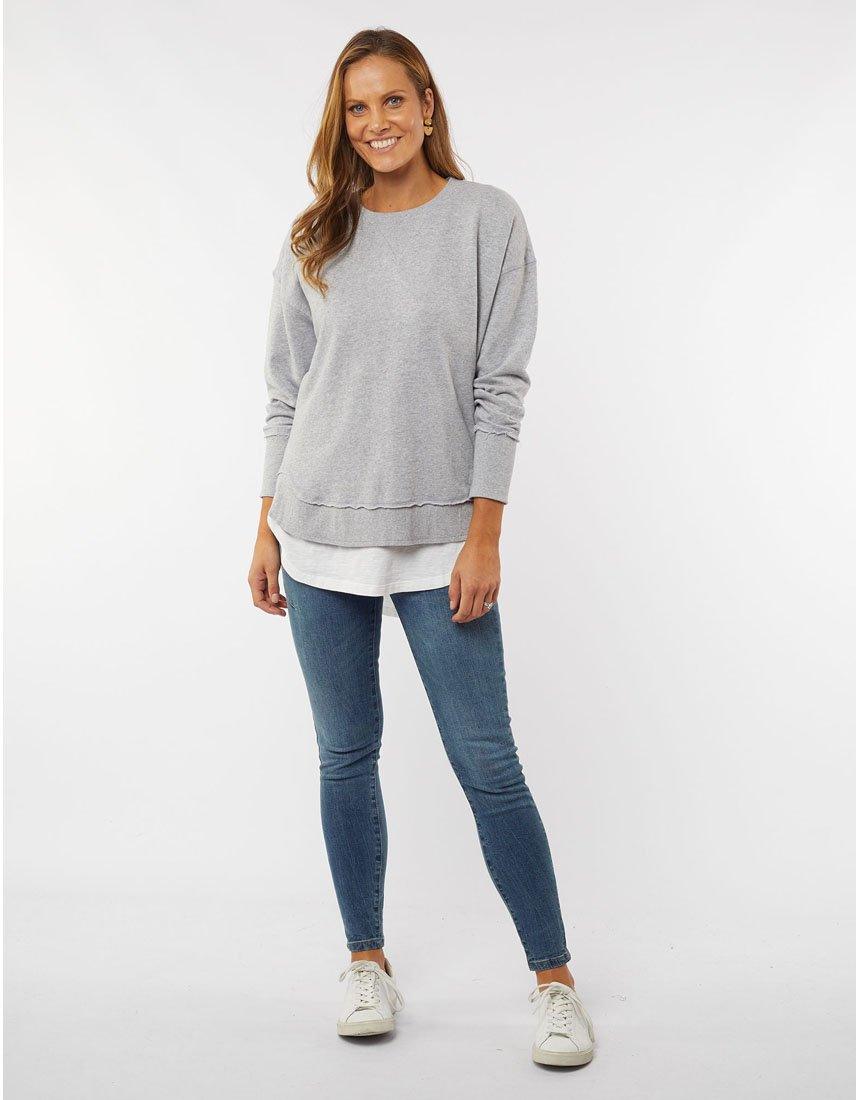 Foxwood - Delilah Crew - Grey Marle - White & Co Living Jumpers