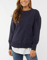 Foxwood - Delilah Crew - Navy - White & Co Living Jumpers
