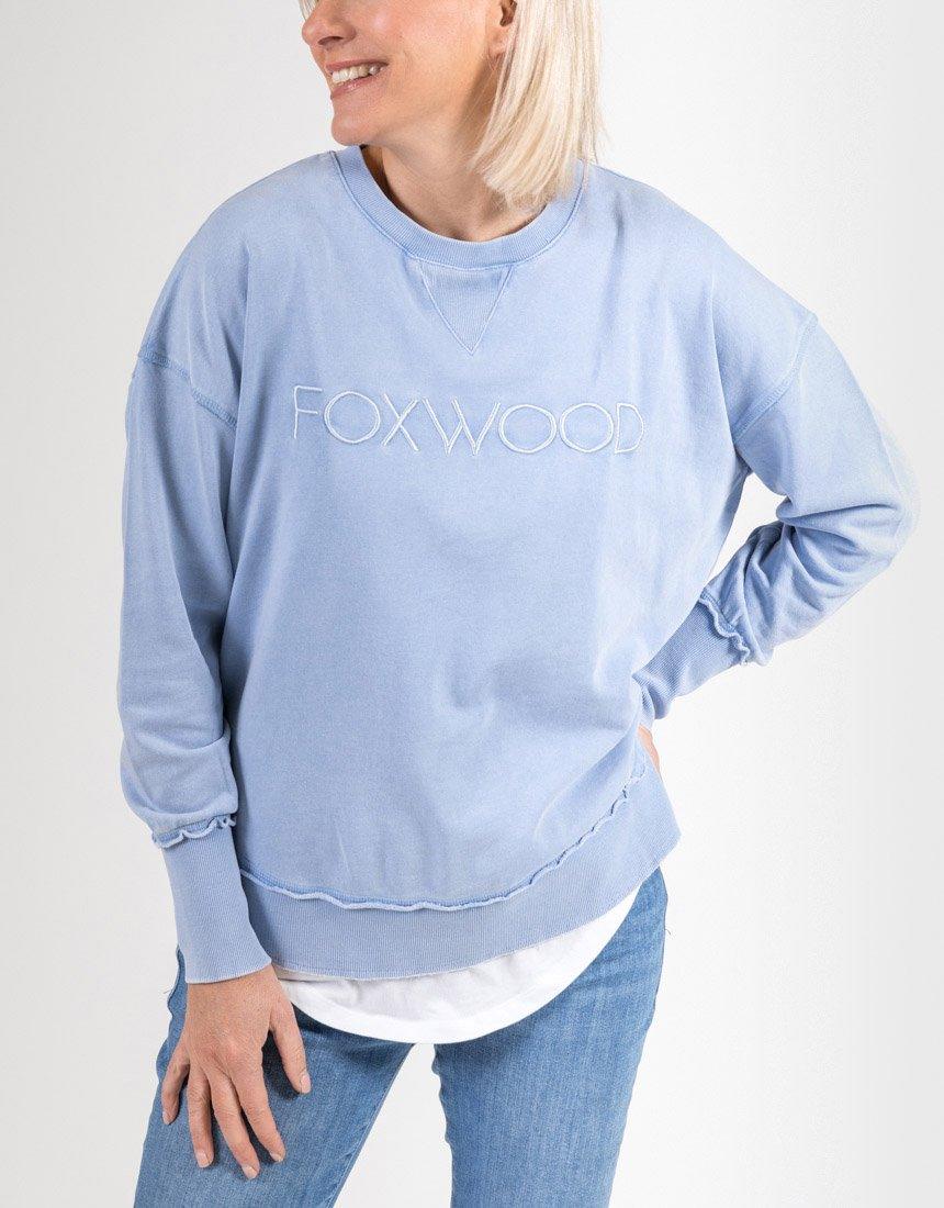 Washed Simplified Crew - Washed Light Blue Foxwood - Women's Jumper