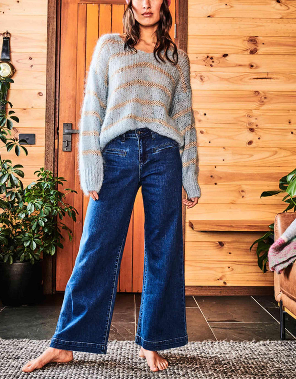 Kireina - Freya Jeans - Mid West Blue - White & Co Living Jeans