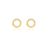Linda Tahija Jewellery - Beaded Circle Stud Earring - Gold - White & Co Living Accessories