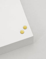 Linda Tahija Jewellery - Disc Stud Earrings - Gold Plated - White & Co Living Accessories