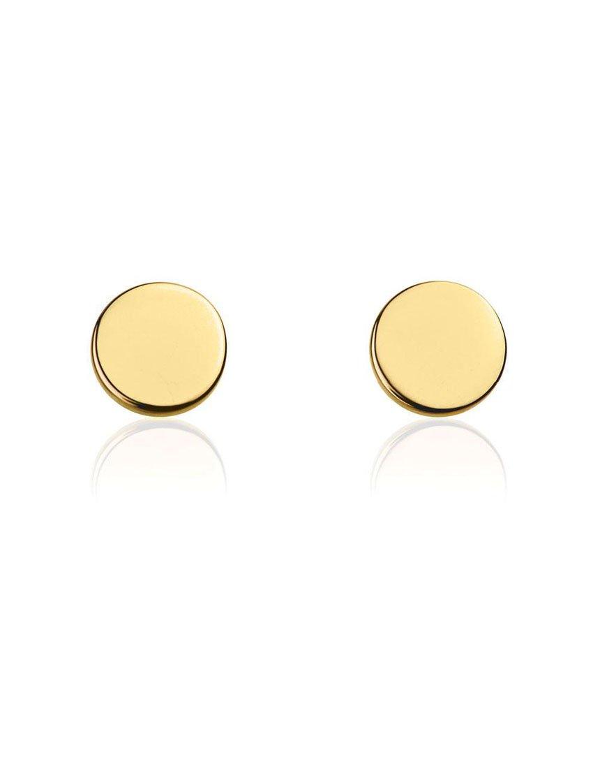 Linda Tahija Jewellery - Disc Stud Earrings - Gold Plated - White & Co Living Accessories
