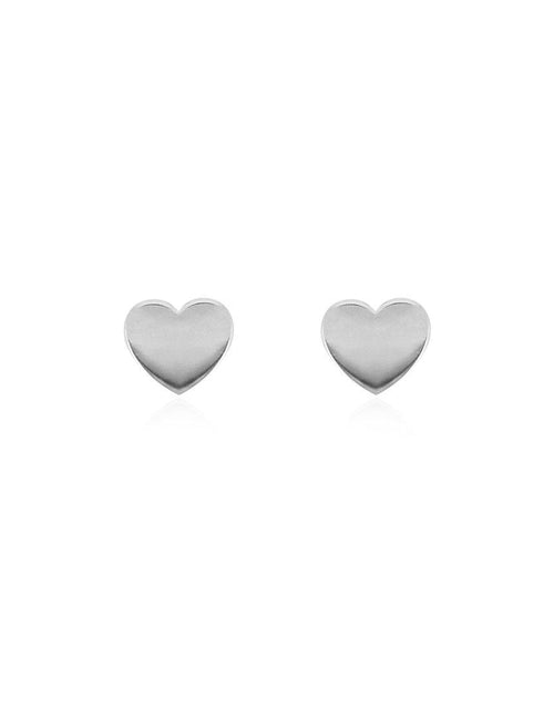 Linda Tahija Jewellery - Heart Stud Earrings - Sterling Silver - White & Co Living Accessories