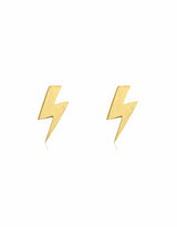 Linda Tahija Jewellery - Lightning Bolt Stud Earring - Gold - White & Co Living Accessories