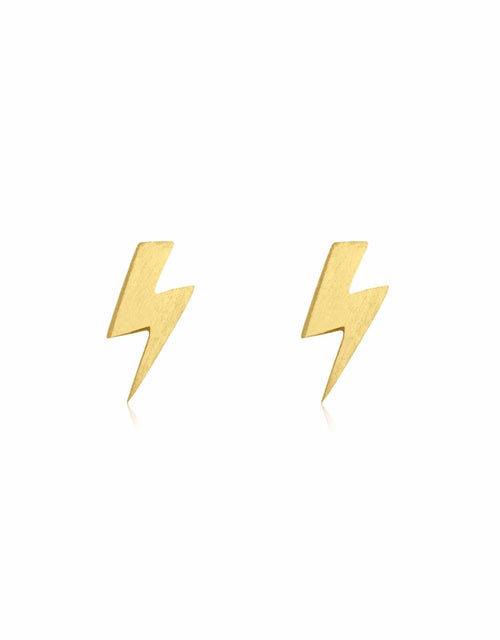 Linda Tahija Jewellery - Lightning Bolt Stud Earring - Gold - White & Co Living Accessories