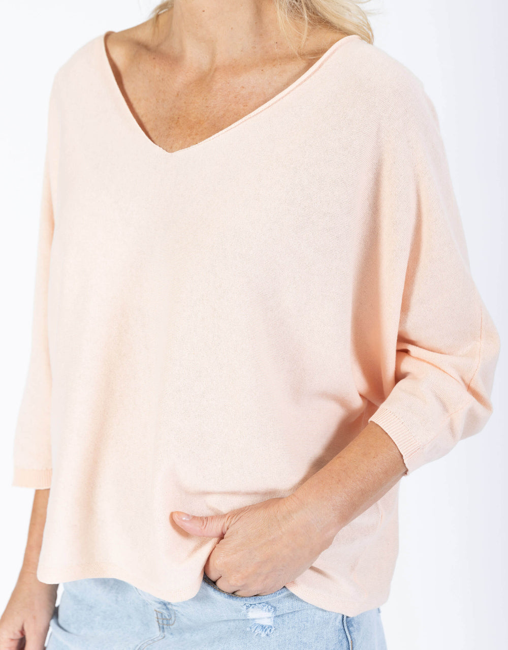 Donna Knit Top - Peach