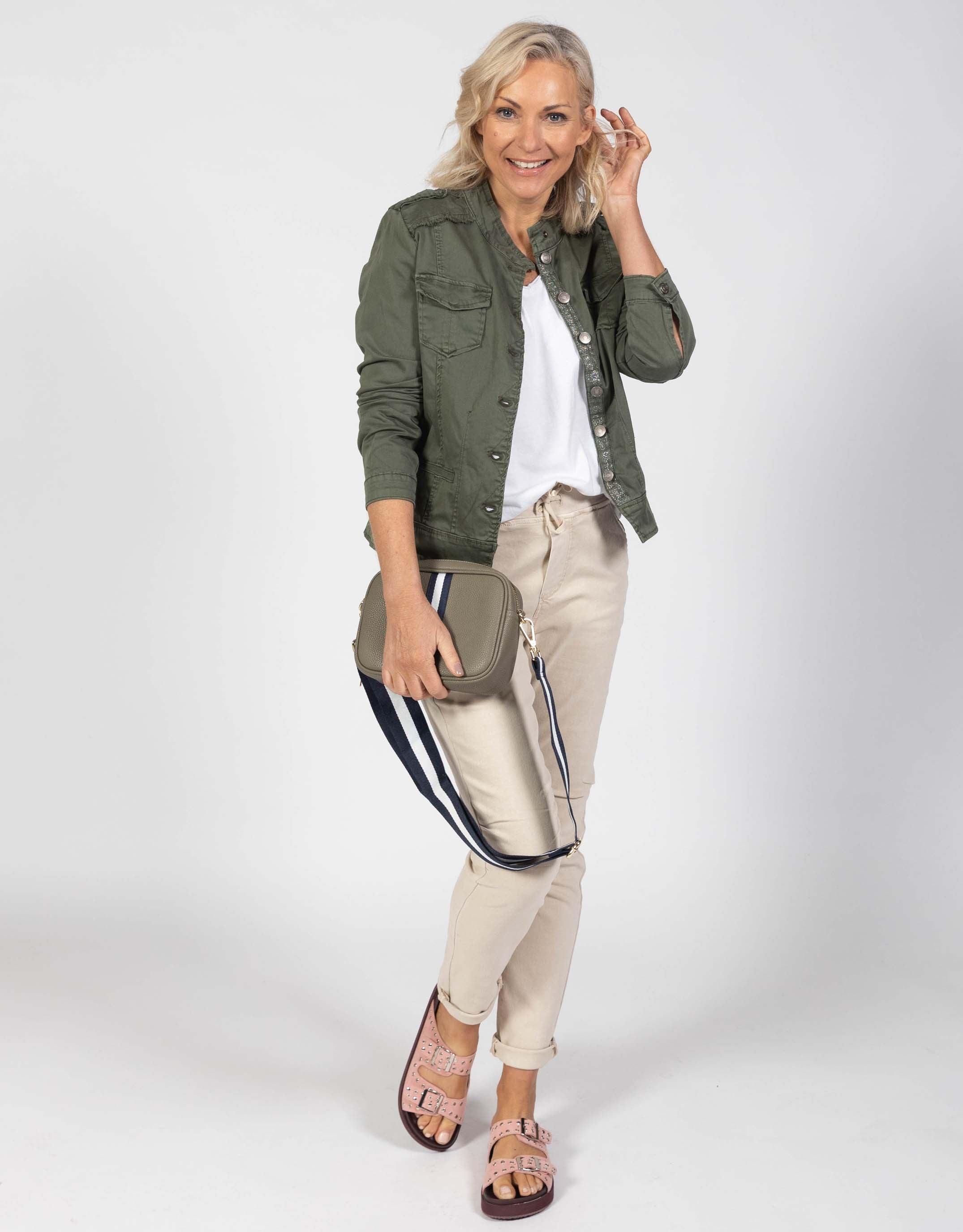 Jean jacket with khaki on sale pants