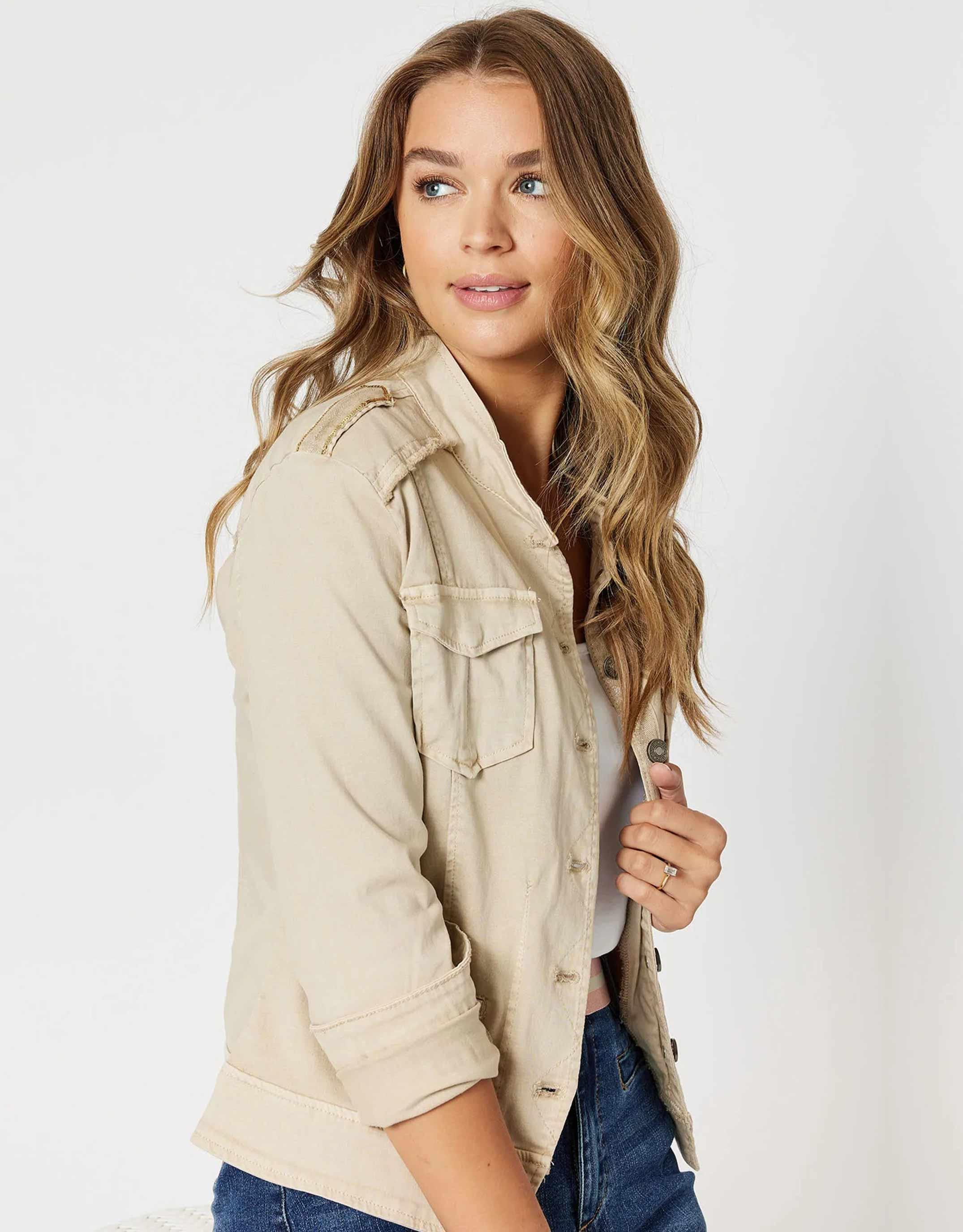 Military on sale trucker jacket