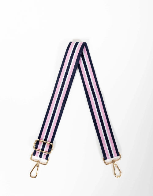 White & Co. - Bag Strap Stripe - Navy/Pink - White & Co Living Accessories