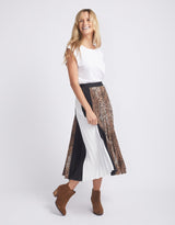 White & Co. - Cecile Trio Skirt - Leopard/Black/White - White & Co Living Skirts