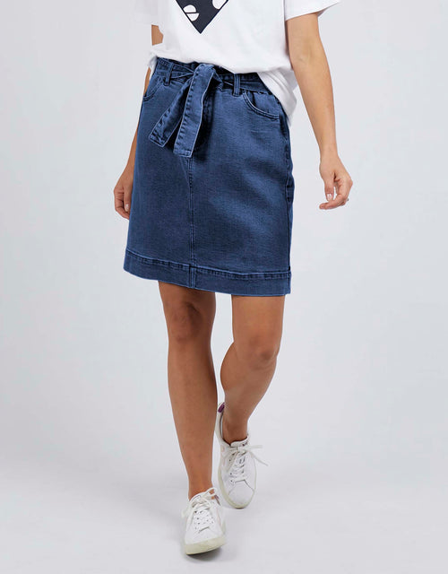 Elm Skirt - Grace Denim Skirt - Mid Denim Blue