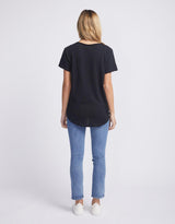 White & Co. - Original V Neck T-Shirt - Black - White & Co Living Tops