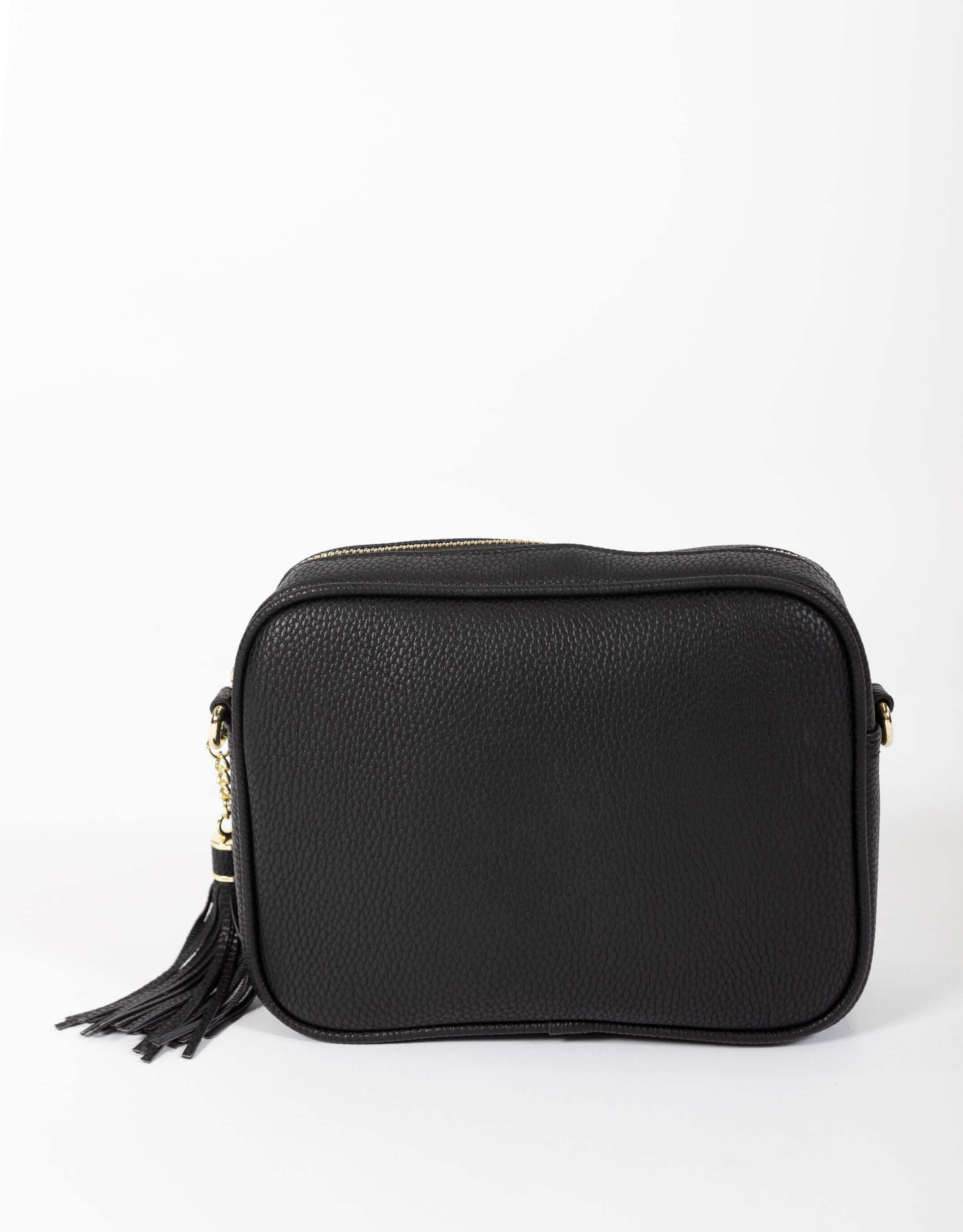 White & Co. - Zoe Crossbody Bag - Black/ Lurex Stripe - White & Co Living Accessories