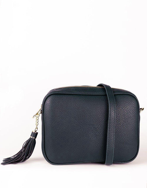 White & Co. - Zoe Crossbody Bag - Navy/Navy and Silver Stripe - White & Co Living Accessories