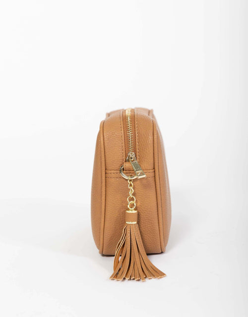 White & Co. - Zoe Crossbody Bag - Tan/Blue Stripe - White & Co Living Accessories