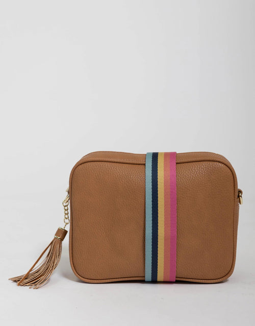 White & Co. - Zoe Crossbody Bag - Tan/Lolly Stripe - White & Co Living Accessories