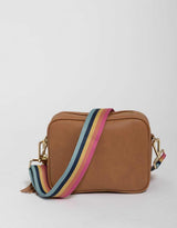 White & Co. - Zoe Crossbody Bag - Tan/Lolly Stripe - White & Co Living Accessories